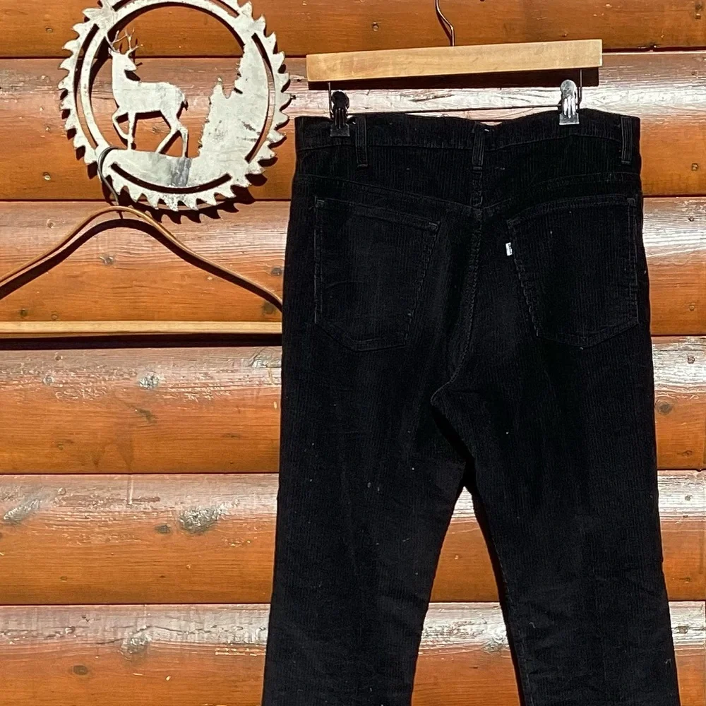 🆘  Levi’s Vintage Corduroy Jeans BLACK 519 WHITE TAG DEADSTOCK 36 X 30 UniSex